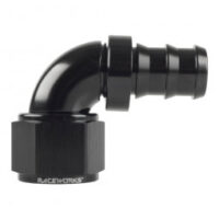 PUSH LOCK HOSE END AN-8 90DEG