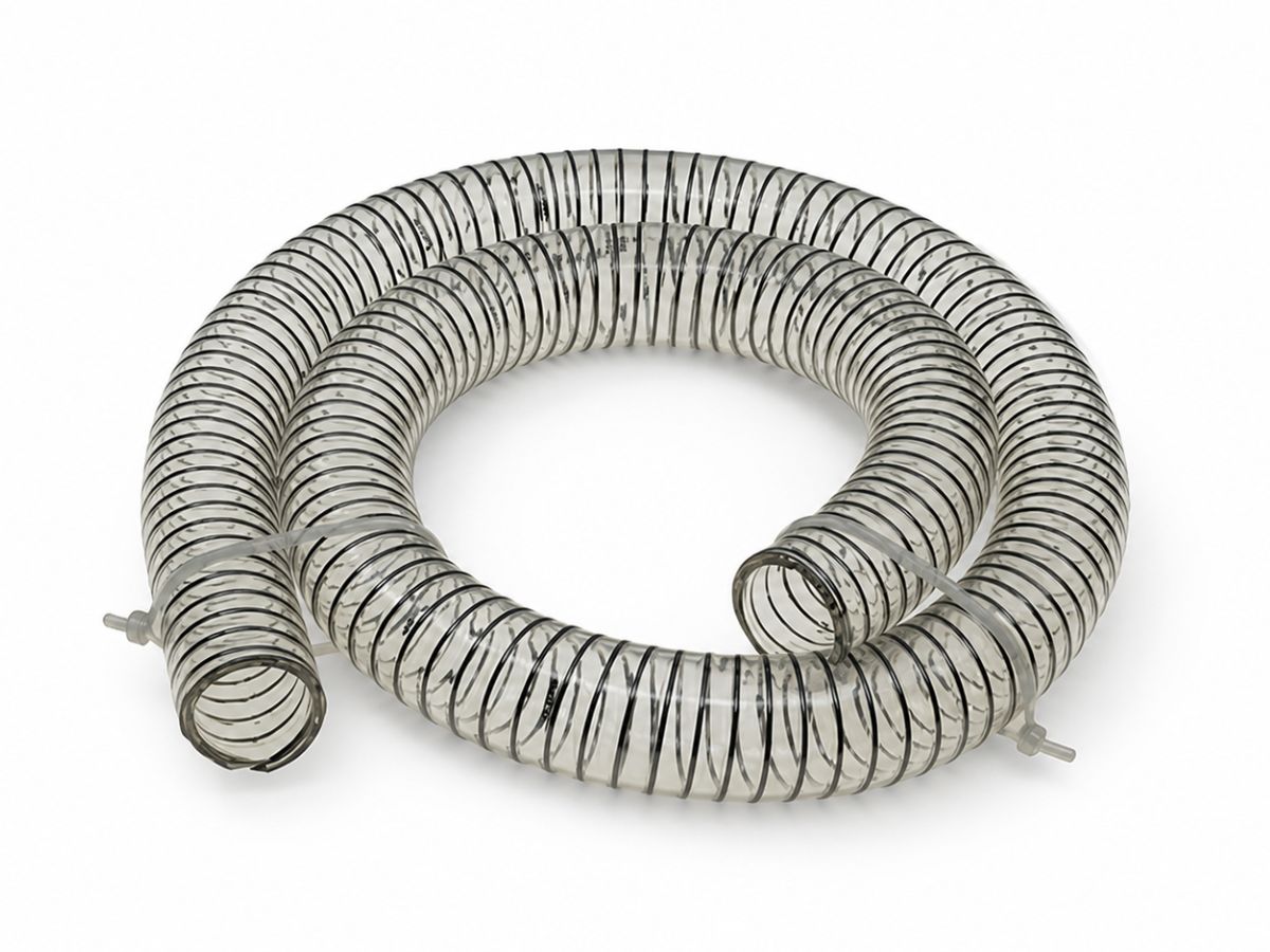 REINFORCED CLEAR PVC BREATHER HOSE 25MM / 1IN 1M LENGTH