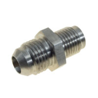 SS 5/8IN-18 INVERTED FLARE TO AN-6 MALE FLARE POWER STEERING ADAPTER